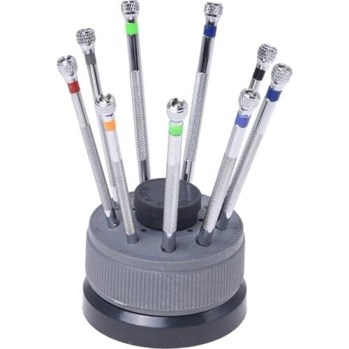 Kit with 9 screwdrivers 9 Lame Reserve Base for Watches Watchmaker Tools