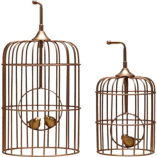 New Chinese Creative Iron Metal Birdcage Model Room Hotel Club Living Room Interior TV Cabinet Hallway Decoration