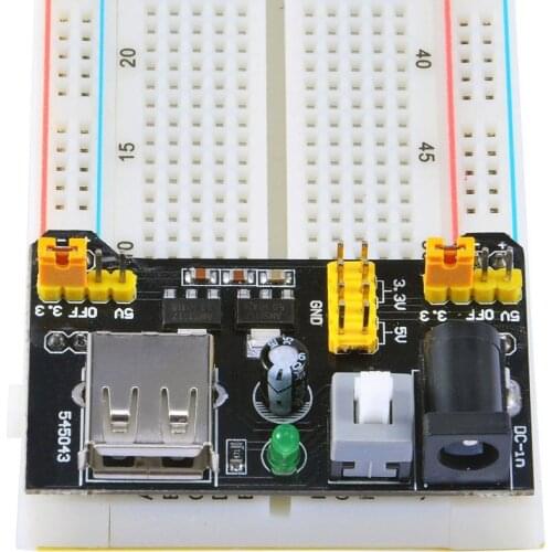 MB102 Power Supply Module PCB Board 3.3V/5V For MB-102 Solderless Breadboard 830 Arduino Test Develop