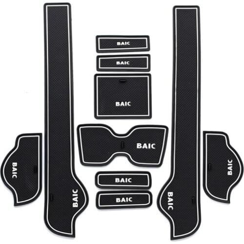 Car Anti-Dirty Pad Door Groove Gate Slot Cup Armrest Storage Pad Anti-Slip Mat For BAIC E150 E130 EV
