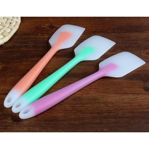 Heat-Resistant Silicone Cake Spatula Translucent Non-Toxic Cream Scraper Household Kitchen Baking Tools Free Shipping