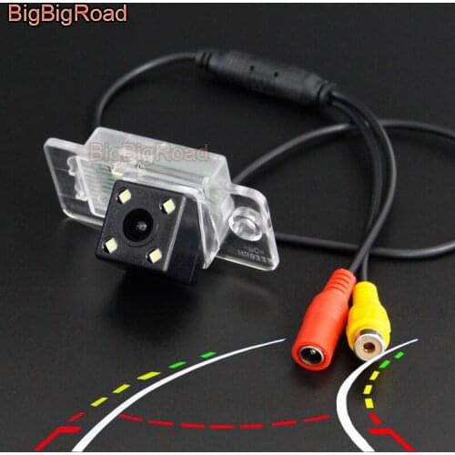 BigBigRoad Car Intelligent Dynamic Track Rear View CCD Camera For Audi A3 A4 A5 A6L A8 A8L Q7 2009 2010 2011 2012 2013 2014 2015