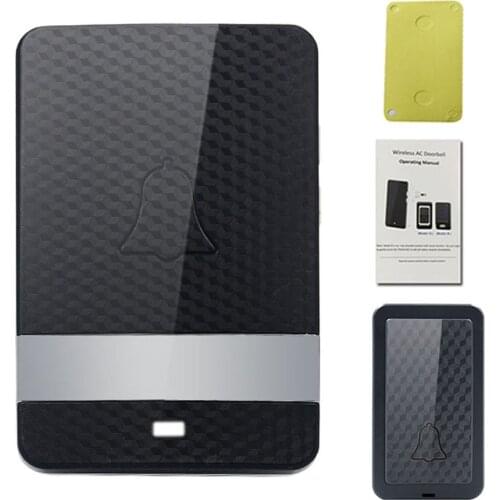 Waterproof Wireless Dingdong Doorbell Self-powered 28 Ringtones Long Distance No Battery 1 Transmitter + 1 Receiver