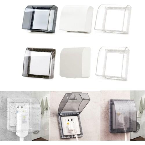 Household Wall Switch Socket Protection Case Power Dustproof Cover Rectangular Waterproof Bathroom Kitchen Doorbell Clear Tools