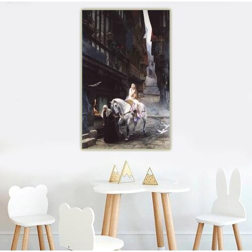 Jules Joseph Lefebvre《Lady Godiva》Canvas Oil Painting Aesthetic Poster Picture Wall Hanging Decor Home Living Room Decoration