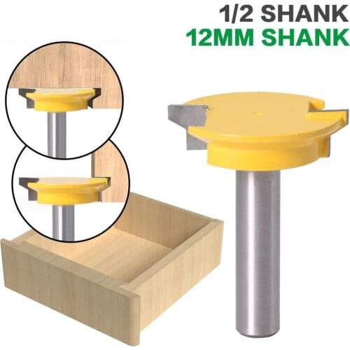 1/2" Shank 12mm Shank Drawer Front Joint Router Bit - Reversible - Woodworking Chisel Cutter