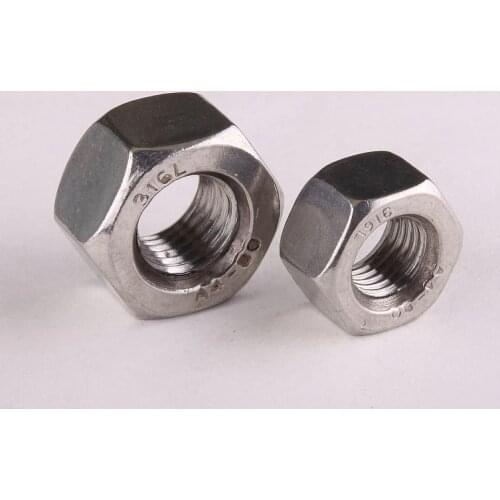 1PCS 0372 316 Stainless Steel A4-80 Hexagon Nut Screw Cap (Never Rust) High Quality M10