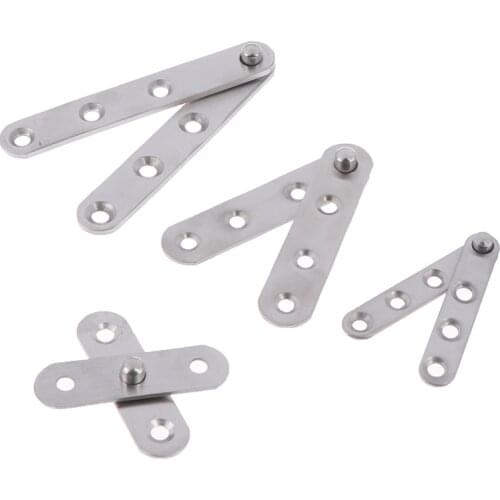 1pcs Stainless Steel 360 Degree Rotating Door Pivot Hinge Tone Rotary Hardware House Supplies Hinges- Sliver 4 Size