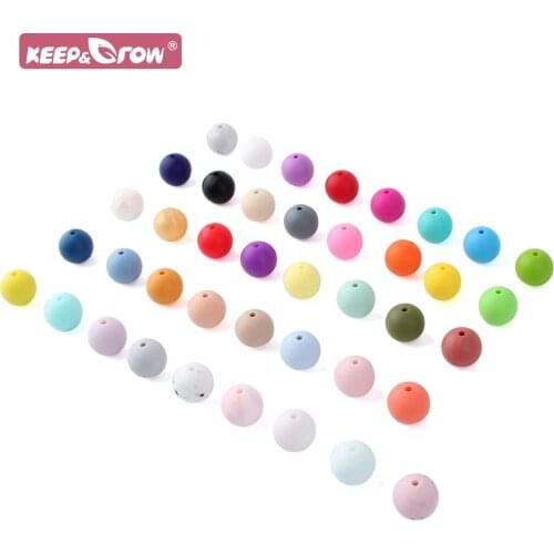 Silicone Loose Beads 100pcs Safe Teether Round Baby Teething DIY BPA Chewable Colorful Pearl Ball Baby Pacifier Oral Care Bead