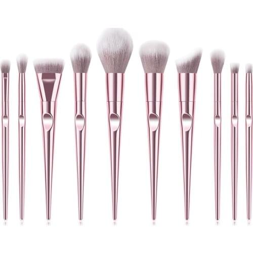 12Pcs Makeup Brushes Professional Classic Pink Make Up Set Foundation Powder Contour Eye Liner Blending Beauty Cosmetic Tool Kit