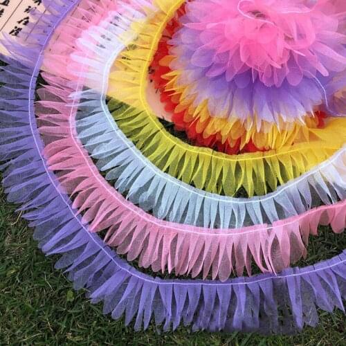 5 meters Gauze Wrinkle Lace Trim Organza Ribbon Diy Clothing Curtains Sewing Decoration Materials
