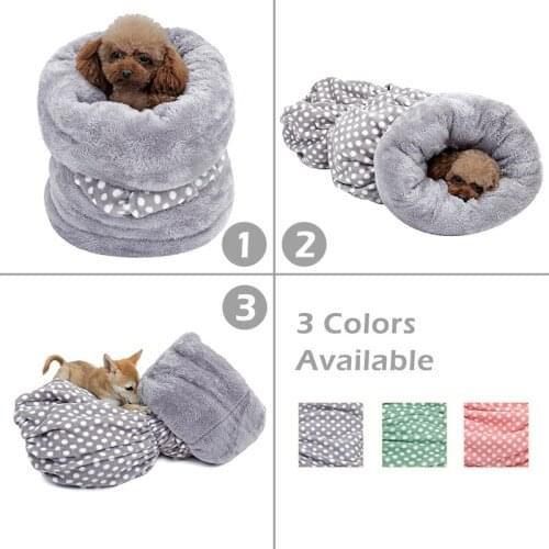 5 Using way New Dog Cat House Sleeping Bag Dot Pattern 3 Colors Fashion Design Puppy Medium Dog all Suit Kennel for Pets Soft