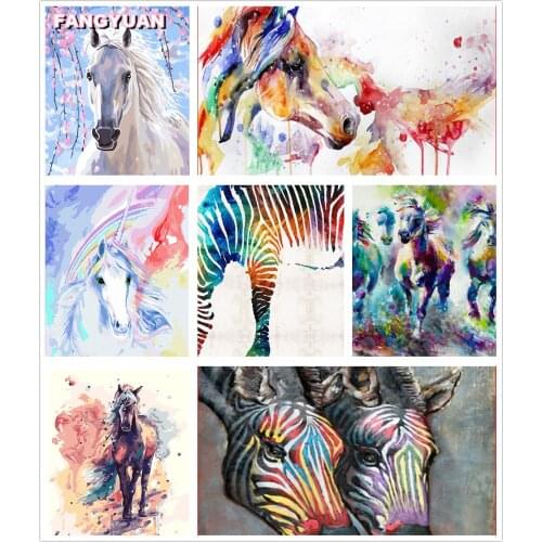 5D Diy Diamond Art Cartoon Abstract Animal Diamond Mosaic Picture Embroidery Cross Stitch Kits Painting By Number Wall Stickers