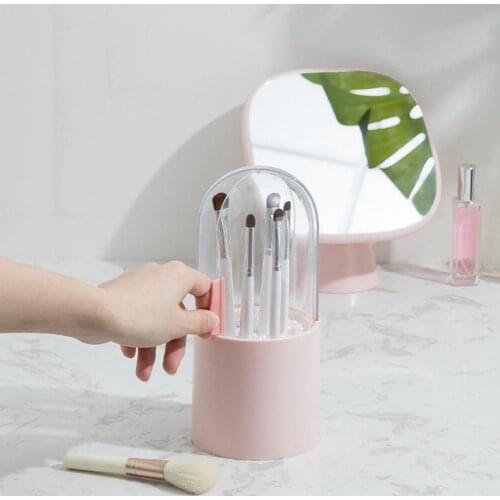 80% Hot Sales! Makeup Brushes Holder No Harmful Dustproof with Cover Cosmetic Brushes Organizer Makeup Supplies
