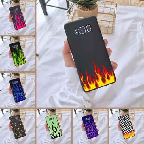 Art Flame Aesthetic soft Phone Case For Samsung Galaxy S8 S9 Plus S5 S6 S7 Edge Silicone Cover For Samsung Galaxy Note 4 5 8 9