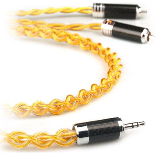 Xiao Fan D20g RCA Audio Cable Amplifier Connection Line 3.5mm to 2RCA For The An on-board/speakers/ Home Theater /DVD / PC