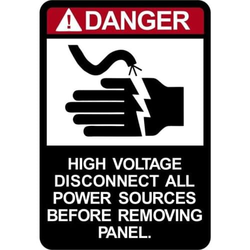 Car Stickers Decor Motorcycle Decals Danger High Voltage Decorative Accessories Creative Sunscreen Waterproof PVC