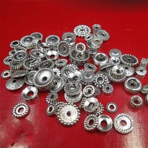 50g Tibetan Silver Color Mix Design Spacer Beads Pendants/Beads Caps For Handmade Jewelry Findings DIY Bracelet Necklace Earring