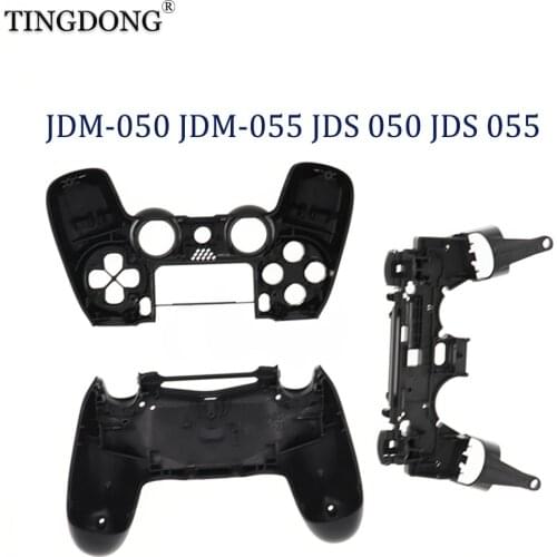 Front Back Housing Shell Case For PS4 JDM-050 JDM-055 JDS 055 JDS 050 Controller With R1 L1 Key Holder Support Inner Frame