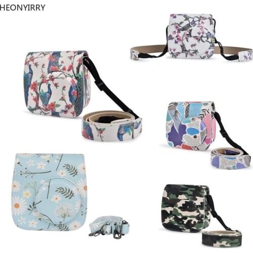 PU Leather Camera Bag with Strap Protective Case for Fujifilm Instax Mini 8/ 8+/ 9 Instant Camera