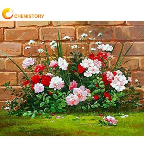 CHENISTORY Painting By Numbers Kits For Adults Children Colorful Flower Under Wall Oil Picture Paint By Number Bedroom Art Craft