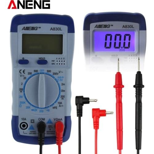 A830L Digital Multimeter LCD digital voltmeter ammeter DC AC Voltage Diode Freguency Counter Power Meter