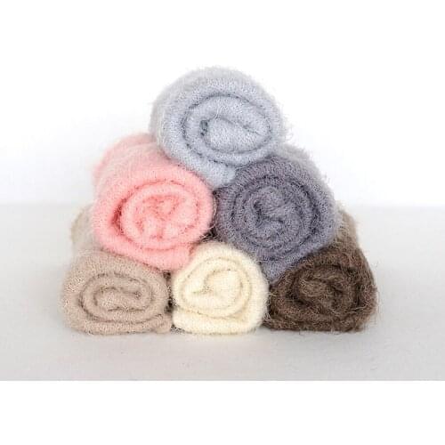 Baby Jersey Wrap Knit Stretch Wrap Newborn Photography Props Baby Swaddle Fluffy Layer Filler