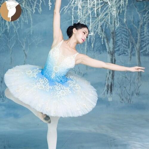 FLTOTURE Blue Bird Professional Ballet Nutcracker Performance Tutu Skirt JY2505Ballet Swan Platter Tutus For Sale Gradient Tutu