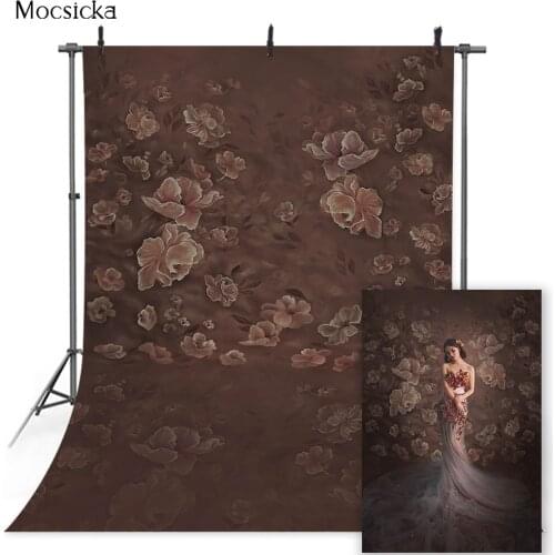 Adult Women Abstract Oil Painting Backdrop for Photography Studio Newborn Kids Floral Photo Background Texture Photographic Prop