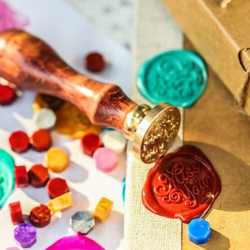 Wood Classic Sealing Wax Seal Stamp Decorative For You Good Luck Pattern Wedding Invitation Antique Stamp Retro Wax Seal Stamp