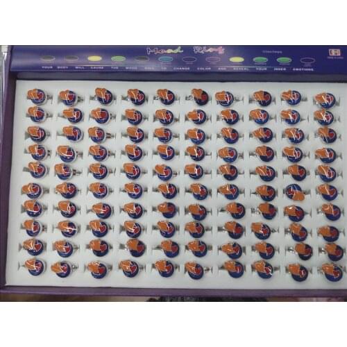 Mood Ring girl sweet hearts Mutual affinity Heat the mood change color ring opening rings