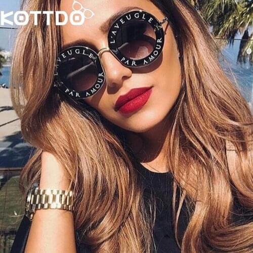 KOTTDO Sexy Woman Fashion 2018 Sun Glasses Round Metal Bee Shades for Women Sunglasses Men Gafas De Sol Mujer