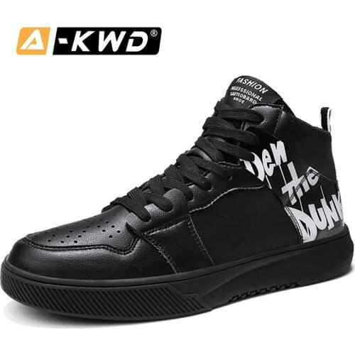 Fashion High Top Sneakers Pu Leather Mens Trainers Chessure Homme Men Luxury Shoes Wear-Resistent Men’s Shoes White Men Sneakers