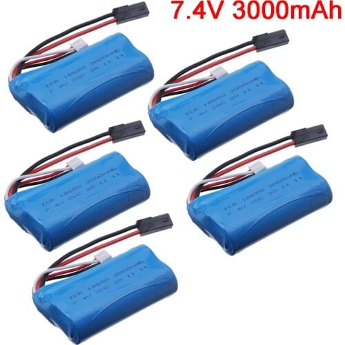 18650 7.4V 3000mah liion battery for MJX T40 T40C F39 F49 T39 HQ948 HQ957 HQ848 Syma 822 BG1518 BG1513 BG1515 RC Car truks parts