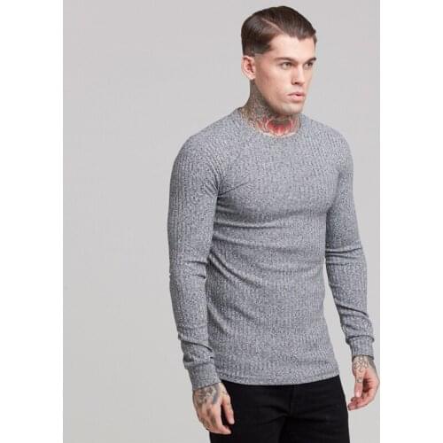 Machinefitness 2021 New Autumn Mens Thin Pullover Sweaters Solid Casual O Neck Long sleeve Knitwear Slim Fit Top Male M-2XL