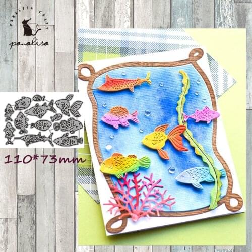 Panalisacraft Cute fish Metal Cutting Dies Craft Dies Scrapbooking Card Making Album Embossing Stencil DieCut Decoration
