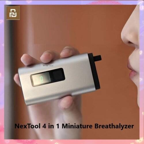 Xiaomi NexTool 4-in-1 Mini Alcohol Tester LCD Digital Portable Car Breathalyzer with Window Breaker Rope Cutter Power Bank