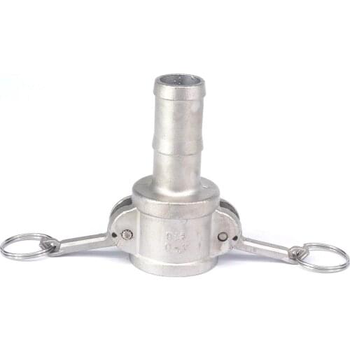 1-1/4" Hose Barbed 304 Stainless Steel Type C Socket Camlock Connector Cam and Groove Coupler