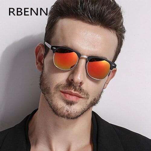 RBENN Fashion Polarized Sunglasses Men Women Classic Retro Square Shades Unisex Driving Sun Glasses For male UV400 Gafas de sol
