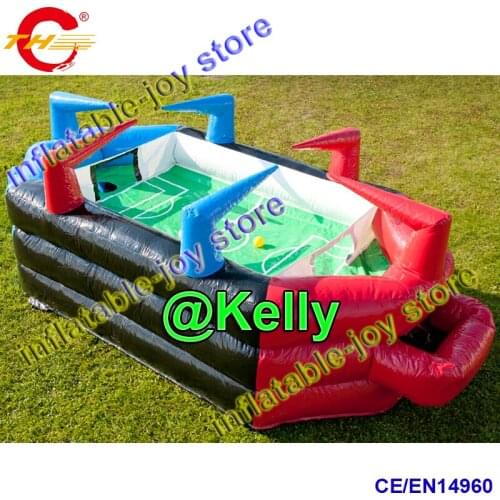 4m kids inflatable table ball game, air floating balls inflatable sport game, inflatable table soccer carnival games