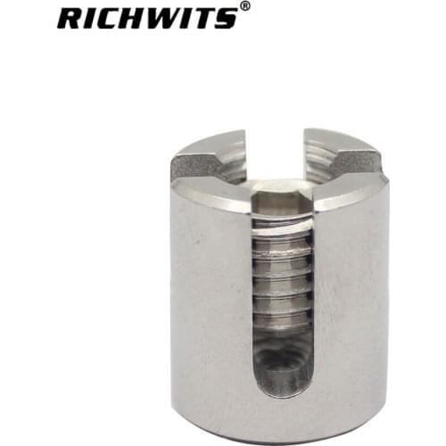 Stainless Steel 316 90 Degree Cross Clip Wire Rope Clamp Marine 8mm Rope Cable Cross Clamp 10pcs M16*8mm