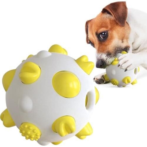 New dog toothbrush molars baseball-shaped dog bite toy puzzle pet food ball bite resistant dog toy balls