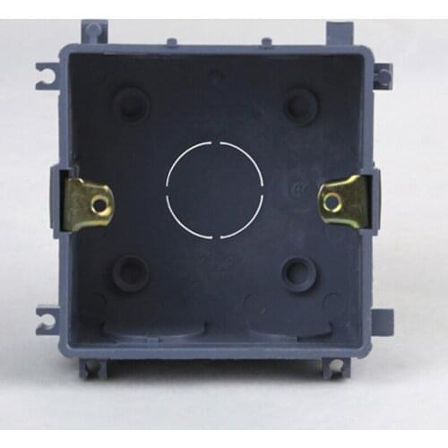 2018 New 2 Pcs Real High Quality Switch Panel Surface Mounted Square Corners Bottom Box 86 Type Wall Socket 86mm*86mm Low Price