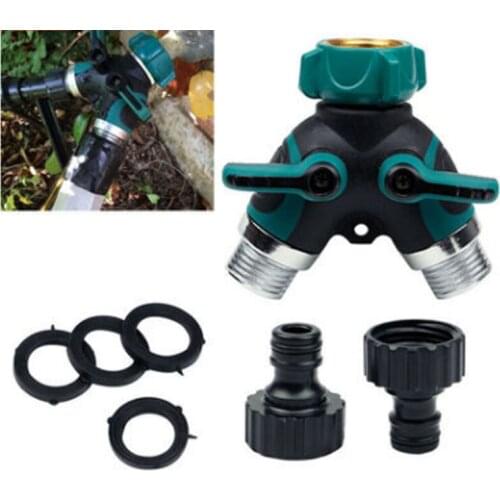 3/4"Y Type Garden Hose Splitter Connector Garden 2-Way Distributor Water Connectors For Lawn, Garden Irrigation EU/US thread