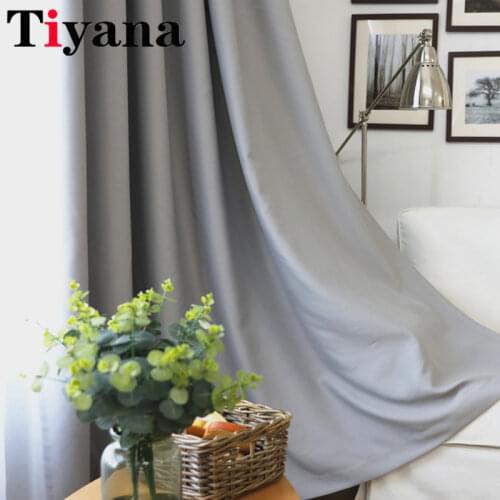 Solid Modern Blackout Curtains For Door Blinds Window Drapes High Shading Curtains For Living Room Bedroom Single Panel P092X