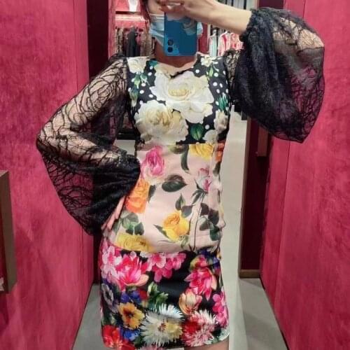 Top Quality 2021 New Fashion Original Design Luxury Pure Silk Bohemian Style Mini Sexy Party and Club Dress for Women Dresses