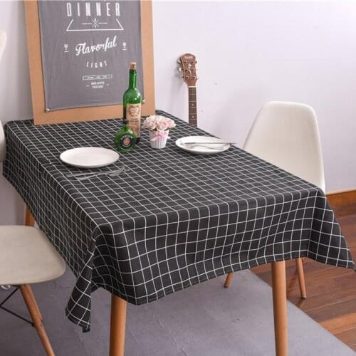 1 Piece Plaid Tablecloths Multifunctional Dust Cover Table Cloth Oilcloth Tablecloth Cover For Home Decoratio Kitchen Table Desk