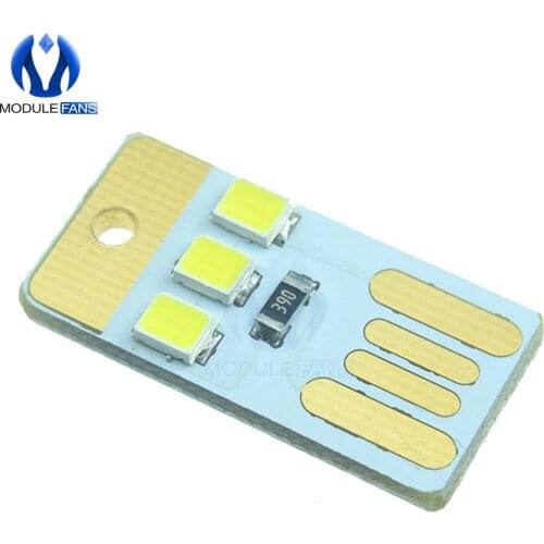 10PCS Mini Night USB LED Keychain Portable Power White Board Pocket Card Lamp Bulb LED