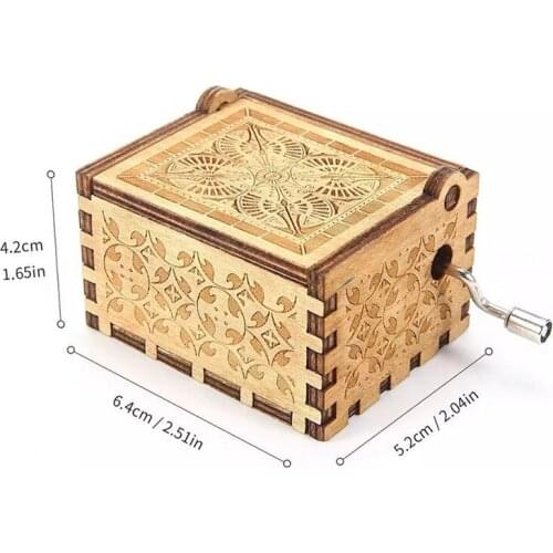 2020 New Hand Crank Wooden Music Box The Simpsones Classical Carved Music Box(Customizable) In Stock