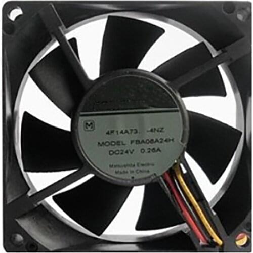 24V Cooling Fan 0.15A/0.21A/0.26A Inverter Cooler Low Noise for Panaflo FBA08A24H 8025 Repair Parts